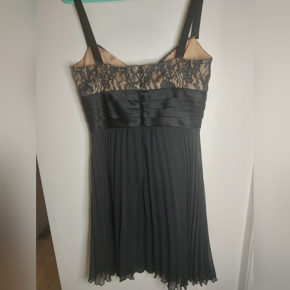 ABS by Allen Schwartz Black Lace Pleated Dress - Picture 6 of 8